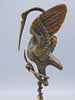 Crane and turtle sculpture - Bronze, Malachite - Late 19th century