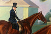 Heer te paard met honden, 19e eeuw