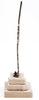 Silvered bronze Art Deco sculpture of an archer on a marble pedestal