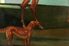 Heer te paard met honden, 19e eeuw
