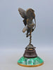 Crane and turtle sculpture - Bronze, Malachite - Late 19th century