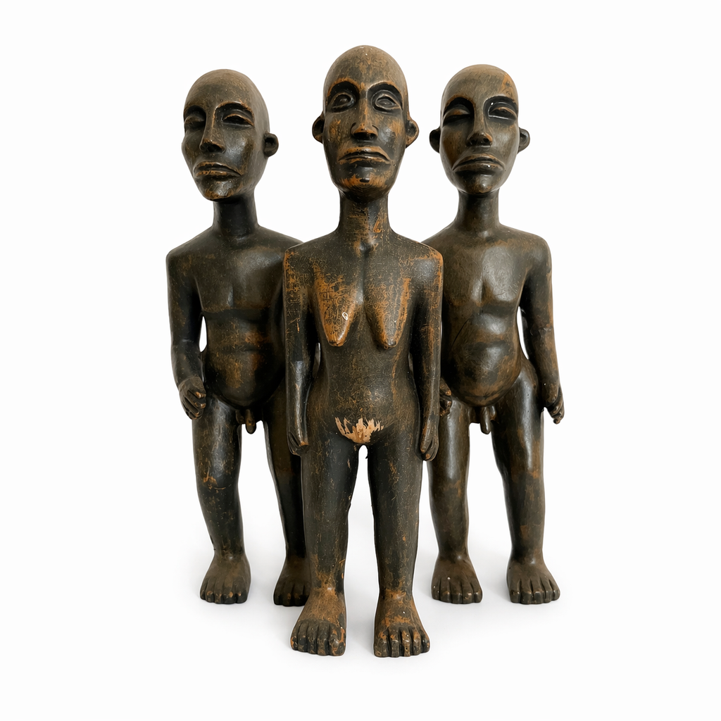Set of 3 African Figures – Wooden Sculptures