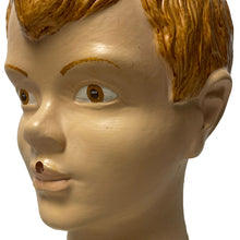 Vintage Painted Glass Head – 35 cm | c. 1960s