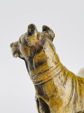 Viennese cold-painted bronze statue of a dog - Bronze, Marble