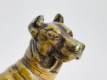 Viennese cold-painted bronze statue of a dog - Bronze, Marble