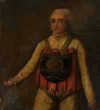 Een merkwaardig portret van een schermmeester.