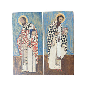 Orthodox Icon Diptych – Wood, Hand-Painted