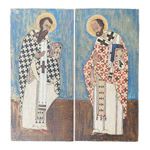 Orthodox Icon Diptych – Wood, Hand-Painted
