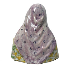 Italian Majolica pottery bust of Madonna by Angelo Minghetti