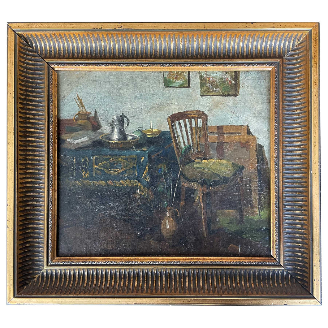 Artists studio painting early 20th century.
