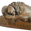 Wooden carved statue of the dying lion of Lucerne