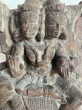Woodcarving panel God Agni - India - 18th - 19th century