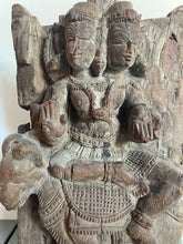 Woodcarving panel God Agni - India - 18th - 19th century