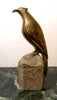 Highly polished Art deco Bird on rock