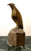 Highly polished Art deco Bird on rock