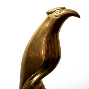 Highly polished bronze Art deco Bird on rock