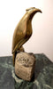 Highly polished Art deco Bird on rock