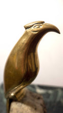 Highly polished bronze Art deco Bird on rock