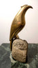 Highly polished Art deco Bird on rock