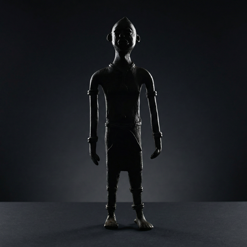 African Bronze Figure – Standing Male