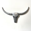 Chromed Aluminum Bull Horns – Wall Object