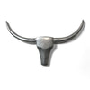Chromed Aluminum Bull Horns – Wall Object