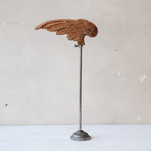 Antique wood carved wing on vintage stand