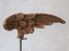 Antique wood carved wing on vintage stand