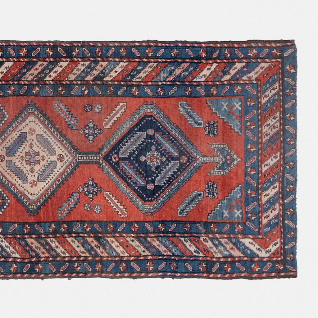 Persian Hand-Knotted Wool Runner