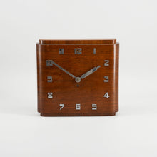 Art Deco Mahogany Veneer Mantel Clock, c. 1930s