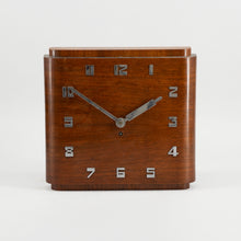 Art Deco Mahogany Veneer Mantel Clock, c. 1930s