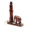 Vintage Wooden Elephant Lamp