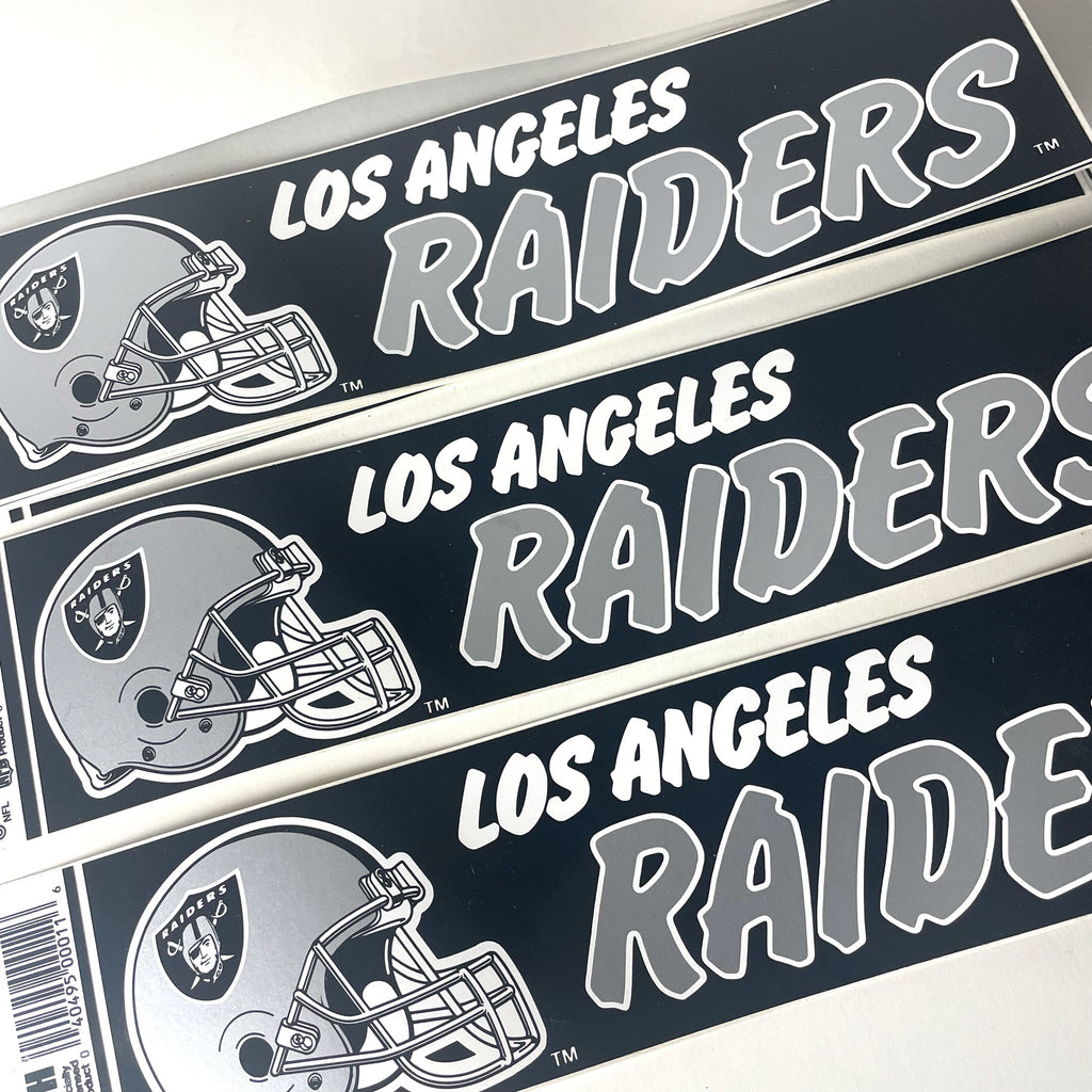 Vintage 1990 Los Angeles Raiders Official Licensed Bumper Stickers – Set of 10