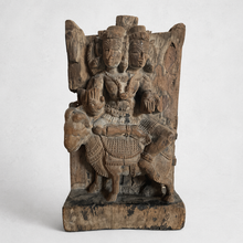 Woodcarving panel God Agni - India - 18th - 19th century