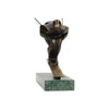 Sculpture, Ski Athlete - 19.7 cm - Bronze, Marble