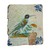 17th-Century Dutch Polychrome Bird Tile