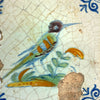 17th-Century Dutch Polychrome Bird Tile