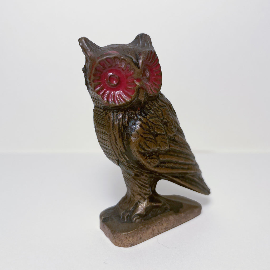 Mid-Century Cast Iron Owl Paperweight