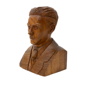 Teak bust - J.G.B. - Dated '28