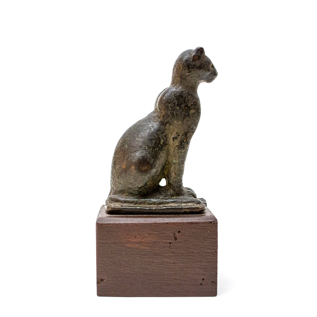 Ancient Egyptian Bronze cat, Period, c. 664-30 B.C.