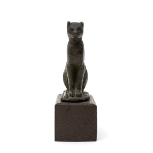 Ancient Egyptian Bronze cat, Period, c. 664-30 B.C.