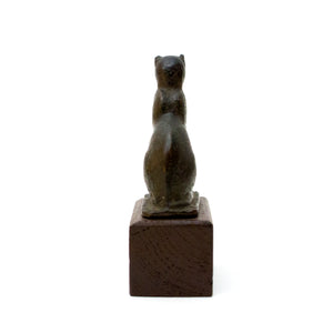Ancient Egyptian Bronze cat, Period, c. 664-30 B.C.