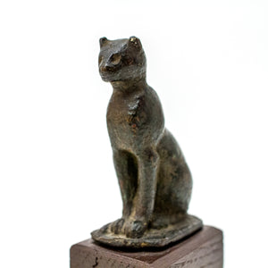 Ancient Egyptian Bronze cat, Period, c. 664-30 B.C.