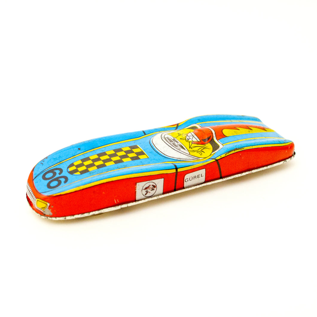 Gürel tin toy race car 1960