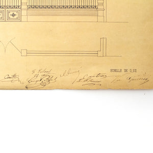 French architect drawing of fence