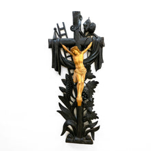 Jesus on wooden carved cross