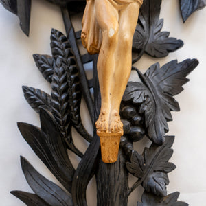 Jesus on wooden carved cross